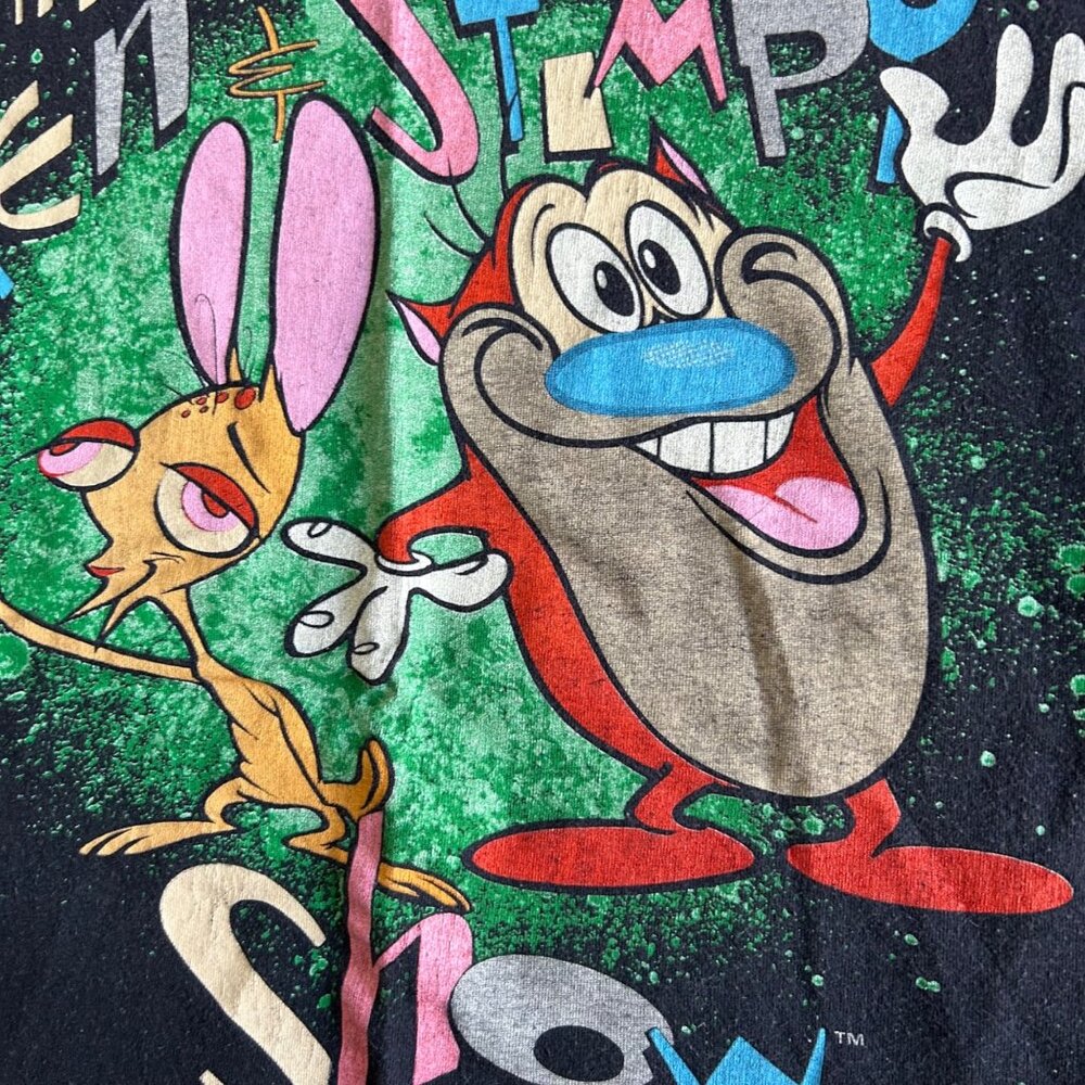 Vintage Changes 1991 The Ren & Stimpy Show Graphic T-Shirt Y2K Nickelodeon - Picture 5 of 13